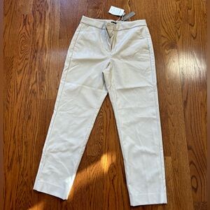 NWT- J Crew Cream Faux Leather Dress Pants
